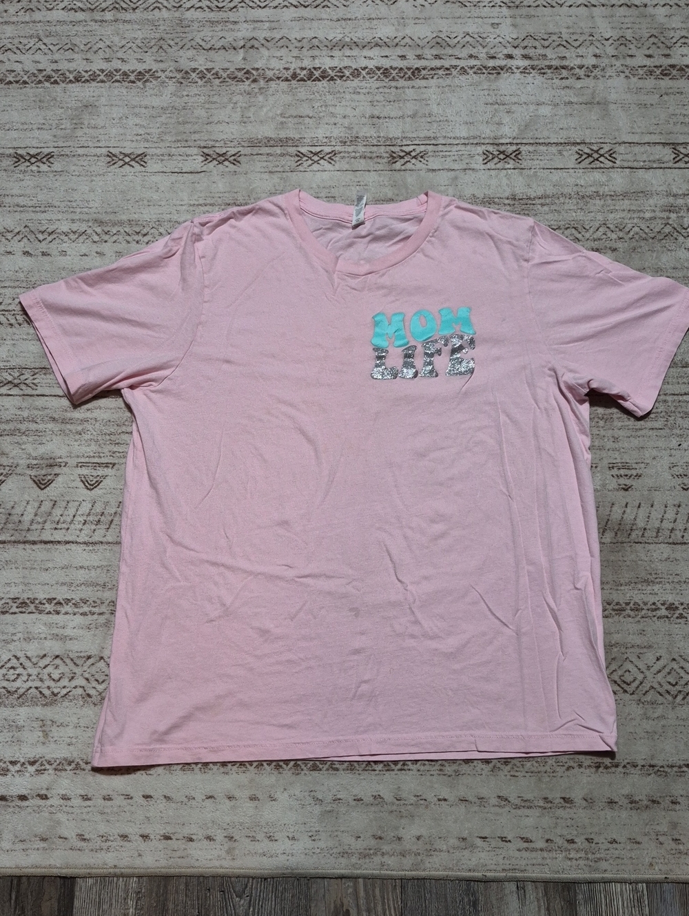 Bella Canvas Pink "Mom Life" Short Sleeve Tee